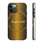 Gold Crown Phone Case - Inspirational Phone Cover, Tough Cases, Gifts for Christians, Spiritual Decor, Meaningful Accessories