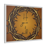 Framed Wall Art: 'He Gave It All'