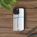Cross Design Clear Phone Case, Minimalist Phone Cover, Transparent Case, Faith-Inspired Gift, Christian Cell Phone Protector