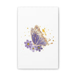 Butterfly Canvas Art Print, Floral Wall Decor, Nature Lover's Gift, Home Aesthetic, Spring Decor, Boho Interior Accent