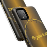 Gold Crown Phone Case - Inspirational Phone Cover, Tough Cases, Gifts for Christians, Spiritual Decor, Meaningful Accessories