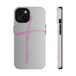 Pink Cross Impact-Resistant Phone Case | Durable Christian Phone Cover, Faith-Inspired Tech Gift, Stylish Protection, Spiritual Accessory