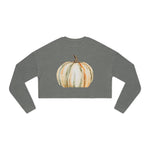 Women's Cropped Sweatshirt with Pumpkin Design, Cozy Fall Fashion, Trendy Autumn Apparel, Gift for Her, Christian Faith Sweatshirt