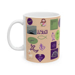 Faith-Inspired Ceramic Mug, Inspirational Coffee Mug, Relaxation Mug, Gift for Christians, Motivational Drinkware, Spiritual Home Decor