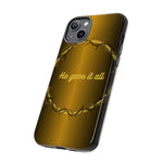 Gold Crown Phone Case - Inspirational Phone Cover, Tough Cases, Gifts for Christians, Spiritual Decor, Meaningful Accessories