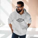 Faith-Inspired Unisex Zip Hoodie, Comfortable Christian Apparel, Freedom Hoodie, Religious Gift, Trendy Streetwear, Casual Wear