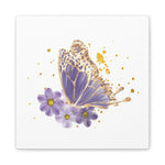 Butterfly Canvas Art Print, Floral Wall Decor, Nature Lover's Gift, Home Aesthetic, Spring Decor, Boho Interior Accent