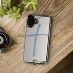 Cross Design Clear Phone Case, Minimalist Phone Cover, Transparent Case, Faith-Inspired Gift, Christian Cell Phone Protector