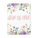 God Is Love Canvas – Inspirational Floral Wall Art Decor