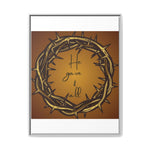 Framed Wall Art: 'He Gave It All'