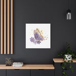 Butterfly Canvas Art Print, Floral Wall Decor, Nature Lover's Gift, Home Aesthetic, Spring Decor, Boho Interior Accent