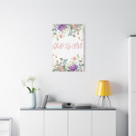 God Is Love Canvas – Inspirational Floral Wall Art Decor