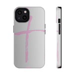 Pink Cross Impact-Resistant Phone Case | Durable Christian Phone Cover, Faith-Inspired Tech Gift, Stylish Protection, Spiritual Accessory