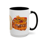 Cozy Autumn Accent Coffee Mug - Perfect for Fall Gatherings, Thanksgiving Decor, Hot Beverage Lovers, and Seasonal Gift Ideas
