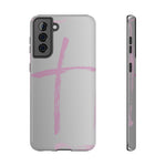 Pink Cross Impact-Resistant Phone Case | Durable Christian Phone Cover, Faith-Inspired Tech Gift, Stylish Protection, Spiritual Accessory