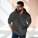 Faith-Inspired Unisex Zip Hoodie, Comfortable Christian Apparel, Freedom Hoodie, Religious Gift, Trendy Streetwear, Casual Wear
