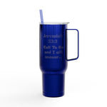 Engraved Insulated Tumbler, Travel Mug for Hot & Cold Drinks, Engraved with Jeremiah 33:3 for Coffee Lovers, Custom Drinkware for Outdoors