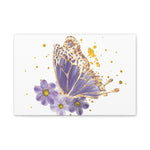 Butterfly Canvas Art Print, Floral Wall Decor, Nature Lover's Gift, Home Aesthetic, Spring Decor, Boho Interior Accent