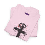 Praying Figure Unisex Heavy Cotton Tee - Faith-Based Shirt, Christian Apparel, Inspirational Gift, Spiritual Clothing, Casual Wear