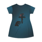 Faith-Inspired T-Shirt Dress, Christian Apparel, Modest Fashion, Casual Dress, Gift for Believers, Church Outfit