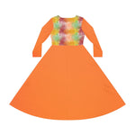 Bright Tie-Dye Long Sleeve Dance Dress, Perfect for Dance Recitals, Birthday Parties, and Casual Outings, Colorful Dance Apparel, [...]