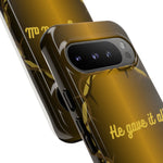 Gold Crown Phone Case - Inspirational Phone Cover, Tough Cases, Gifts for Christians, Spiritual Decor, Meaningful Accessories