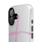 Pink Cross Impact-Resistant Phone Case | Durable Christian Phone Cover, Faith-Inspired Tech Gift, Stylish Protection, Spiritual Accessory