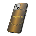 Gold Crown Phone Case - Inspirational Phone Cover, Tough Cases, Gifts for Christians, Spiritual Decor, Meaningful Accessories