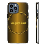 Gold Crown Phone Case - Inspirational Phone Cover, Tough Cases, Gifts for Christians, Spiritual Decor, Meaningful Accessories