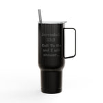 Engraved Insulated Tumbler, Travel Mug for Hot & Cold Drinks, Engraved with Jeremiah 33:3 for Coffee Lovers, Custom Drinkware for Outdoors