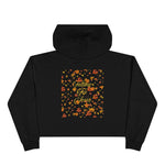 Fall Vibes Crop Hoodie, Floral Autumn Sweatshirt, Cozy Casual Wear, Perfect for Thanksgiving, Birthday Gift