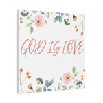 God Is Love Canvas – Inspirational Floral Wall Art Decor