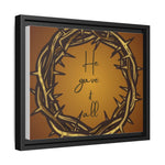 Framed Wall Art: 'He Gave It All'