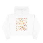 Fall Vibes Crop Hoodie, Floral Autumn Sweatshirt, Cozy Casual Wear, Perfect for Thanksgiving, Birthday Gift