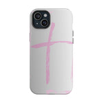 Pink Cross Impact-Resistant Phone Case | Durable Christian Phone Cover, Faith-Inspired Tech Gift, Stylish Protection, Spiritual Accessory
