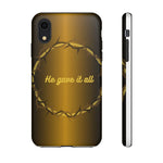 Gold Crown Phone Case - Inspirational Phone Cover, Tough Cases, Gifts for Christians, Spiritual Decor, Meaningful Accessories