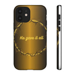 Gold Crown Phone Case - Inspirational Phone Cover, Tough Cases, Gifts for Christians, Spiritual Decor, Meaningful Accessories