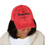 Embroidered Cap - Freedom Galatians 5:1 Vintage