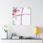 Floral Cross Wall Art – Christian Canvas, Religious Home and Church Decor