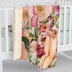 Cozy Floral Sherpa Fleece Blanket - Perfect for Home Decor, Gifts, Weddings, and Relaxation