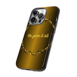 Gold Crown Phone Case - Inspirational Phone Cover, Tough Cases, Gifts for Christians, Spiritual Decor, Meaningful Accessories