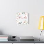 God Is Love Canvas – Inspirational Floral Wall Art Decor