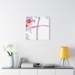 Floral Cross Wall Art – Christian Canvas, Religious Home and Church Decor