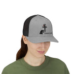 Faith-Inspired Snapback Trucker Cap with Cross Design, Adjustable Baseball Hat, Christian Gift, Outdoor Wear, Casual Style