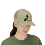 Faith-Inspired Snapback Trucker Cap with Cross Design, Adjustable Baseball Hat, Christian Gift, Outdoor Wear, Casual Style