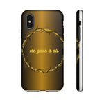 Gold Crown Phone Case - Inspirational Phone Cover, Tough Cases, Gifts for Christians, Spiritual Decor, Meaningful Accessories