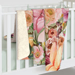 Cozy Floral Sherpa Fleece Blanket - Perfect for Home Decor, Gifts, Weddings, and Relaxation