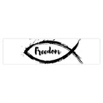 Freedom Ichthys Bumper Sticker — Christian Fish Symbol Car Decal