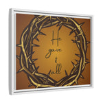 Framed Wall Art: 'He Gave It All'