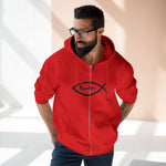 Faith-Inspired Unisex Zip Hoodie, Comfortable Christian Apparel, Freedom Hoodie, Religious Gift, Trendy Streetwear, Casual Wear